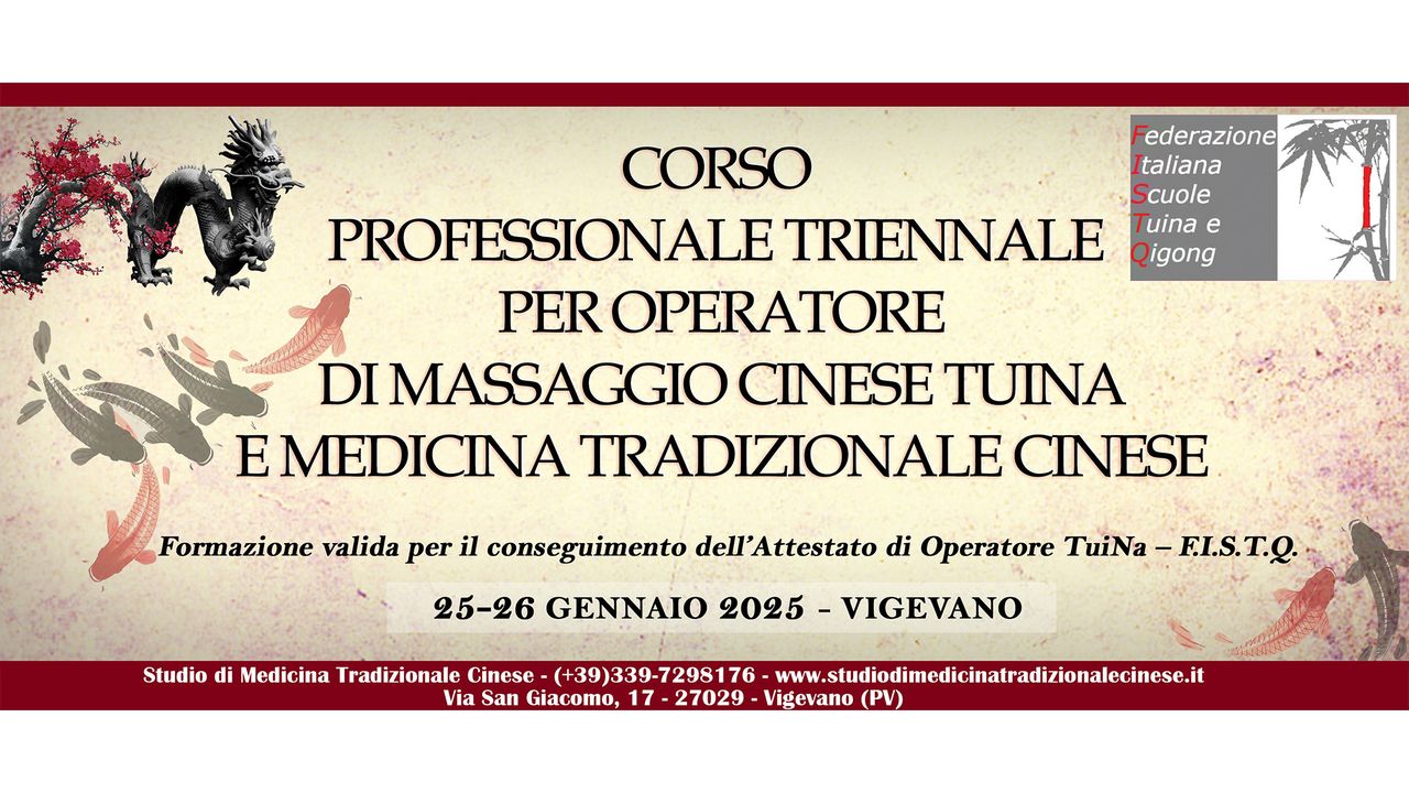 Corso Triennale di Medicina Tradizionale Cinese e Massaggio Tuina